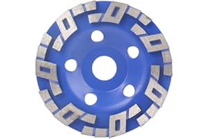 Vearter Diamond Grinding Wheel 5Inch 7T Disc Carving Bowl Shape Grinding Cup for Concrete Granite Stone Ceramic Polishing