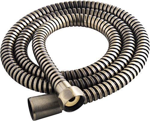 Stainless Steel Self-Cleaning High Pressure Handled Bidet Sprayer/Shataff Set with Flexible Hose and Holder and T-Valve (Chrome) (Vintage Bronze Round) - Thumbnail 3