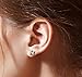 LUVAMI 18k White Gold Plated CZ Cubic Zirconia Square Princess Cut 7mm 1.25 Carat Studs Earrings Gift Box Included - Mens Womens Children Fashion Jewelry, Bridesmaid Groomsmen Gifts