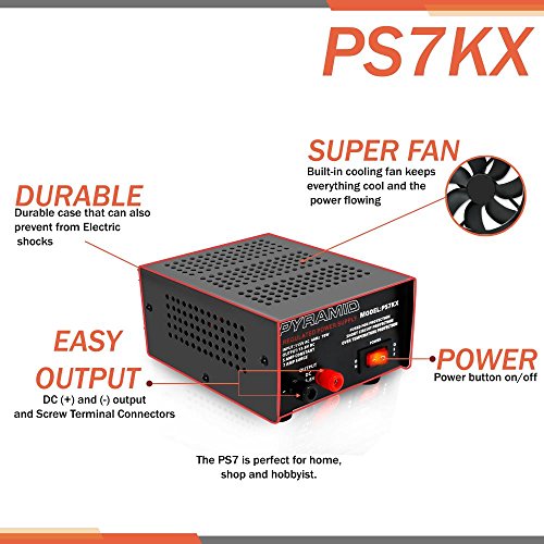 Pyramid Bench Power Supply | AC-to-DC Power Converter | 5.0 Amp Power Supply (PS7KX)