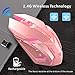 Uciefy X96 Wireless Gaming Mouse, Rechargeable Silent Mouse 4 Breathing Led Light Optical Mice with Nano USB Receiver, 3200 DPI High Precision Laser for Computer/Laptop/Mac/PC (Pink)thumb 2