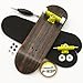 Peoples Republic Ebony Complete Wooden Fingerboard w Nuts Trucks - Basic Bearing Wheels