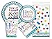 Confetti Birthday Deluxe Party Pack Serves 16 Plates Cups Napkins & Tablecloth