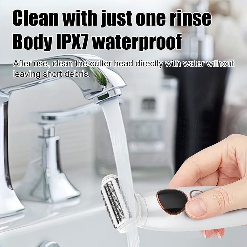 Women's Electric Shaver, 5 in 1 Multifunctional Hair Removal and Grooming, 5 Accessories (Body/Face/Eyebrows/Nose/Ears), Electric Shaver with LED Display