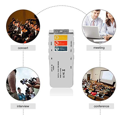 4 Recorder+Dictaphone+Playback+Rechargeable+Interviews