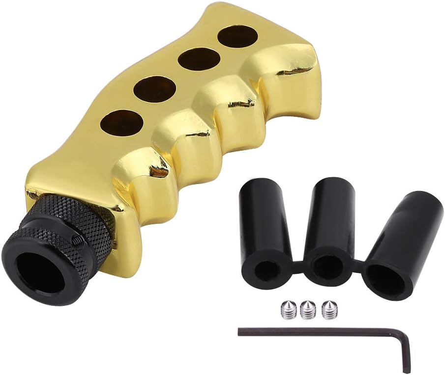 Sterling Wheel Gear Shifter Knob-Car Gun Grip Knife Handle Gear Shift Lever Knob Shifter Replacement for Universal Manual Car(Gold)