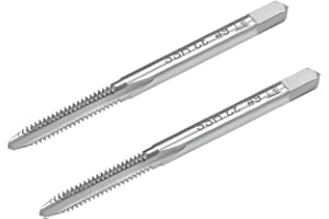 uxcell Machine Tap #6-32UNC Thread 2B Class 3 Flutes High Speed Steel Screw Threading Tap Tapping Tool 2pcs