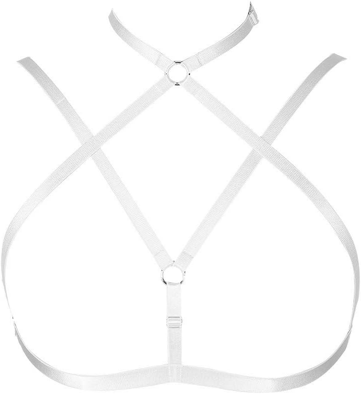 Body Harness for Women Fashion Strappy Tops Bra Punk Goth Festival Art Lingerie Pentagram Harajuku Belt