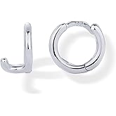 PAVOI 14K Gold Plated 925 Sterling Silver Posts Dainty Initial Huggie Earrings for Women - Gold Huggie Hoop Small Initial Jewelry - Trendy Alphabet Letter Earrings