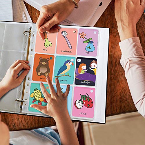 Koogel Leere Sammelalbum, 540 Pockets Hülle Sammelkarten 60 Seiten Transparent Sammelkarten Folien für eine Vielzahl von Ringbücher