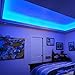 LE 16.4ft LED Flexible Strip Lights, 300 Units SMD 2835 LEDs, 12V DC Non-waterproof, LED ribbon, DIY Indoor Party Christmas Holiday Home Kitchen Car Bar Celebration Decoration (Blue)