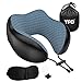 THEMONG YFO Updated 100% Pure Memory Foam Travel Pillow, Luxury Leather Neck Pillow with 3D Eye Mask, Earplugs, and Portable Bag, Comfortable 360 Degree Head Support Travel Pillows for Airplanes