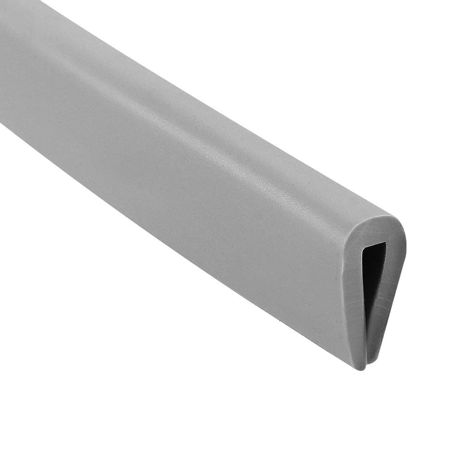 TA-VIGOR Edge Trim U Seal Grey Rubber U Channel Edge Trim Rubber Seal, U Shape Weather Stripping for Edge Protector Fits 3/64'' - 5/64'' Edge 30Ft Length