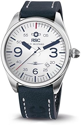 RSC1610, P-51 MUSTANG, RSC Pilot Watch, Swiss movement, Vintage, Aviation, Air Force
