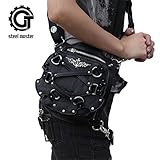 Steampunk Gothic Mini Waist Bag Women Leather Motorcycle Leg Crossbody Bag