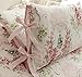FADFAY Shabby Floral Bedding Set Queen Size Sheet Set 4 Piece Premium 100% Cotton Pink Rose Pattern :1 Deep Pocket Fitted Sheet, 1Flat Sheet, 2 Pillowcases (Standard Size)