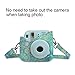 Fintie Protective Case for Fujifilm Instax Mini 8 Mini 8+ Mini 9 Instant Camera - Premium Vegan Leather Bag Cover with Removable Strap, Shades of Blue