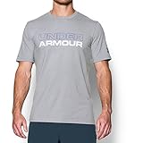 Under Armour Men's Wordmark T-Shirt, True Gray Heather/White, XXX-Large