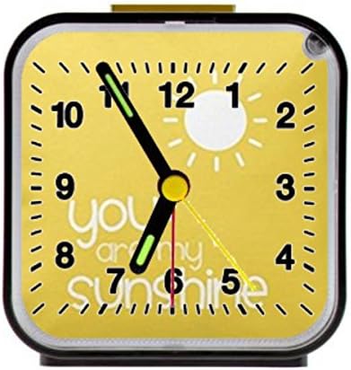 Decors Sepia Ballet Slipper Pointe Shoes Dance Template Decorative Custom Personalized Custom s Square Black Alarm Clock 3.27"
