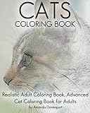 Image de Cats Coloring Book: Realistic Adult Coloring Book, Advanced Cat Coloring Book for Adults (Realistic Animals Coloring Book) (Volume 3)