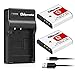 OAproda Replacement NP-BG1 Battery (2 Pack) and Ultra Slim Micro USB Battery Charger for Sony NP-FG1, CyberShot DSC-W30, W35, W50, W55, W70, W80, WX1, WX10, HX9V, H10, H20, H70, H50, H55, H90