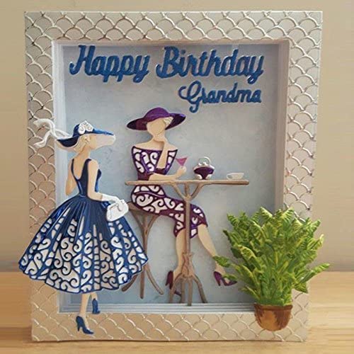 Lady Cutting Dies for Card Making，Cutting Dies Cut Stencils for DIY Scrapbooking Photo Album Decorative Embossing Paper Dies for Card Making Templated