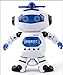 DeXop Kids Electronic Robot Dancing Robot Smart Space Robot Astronaut Music Light Toy (Blue)