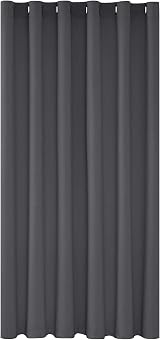 Deconovo Dark Grey Blackout Curtain Panel Eyelet 203 x 214 cm Room Darkening view 4