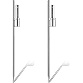 Pelopy Feather Flag Ground Spike Ground Stake Flag Base Heavy Duty Flag Pole Holder for Ground Outdoor Banner Stakes Fits Poles with 0.65 Inch Inner Diameter, Stake Only(20 Inch, 2 Pcs)