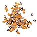 MauSong Pack of 200 Tiny Wooden Bee Flatback Embellishment for Craft Scrapbooking DIY Decor