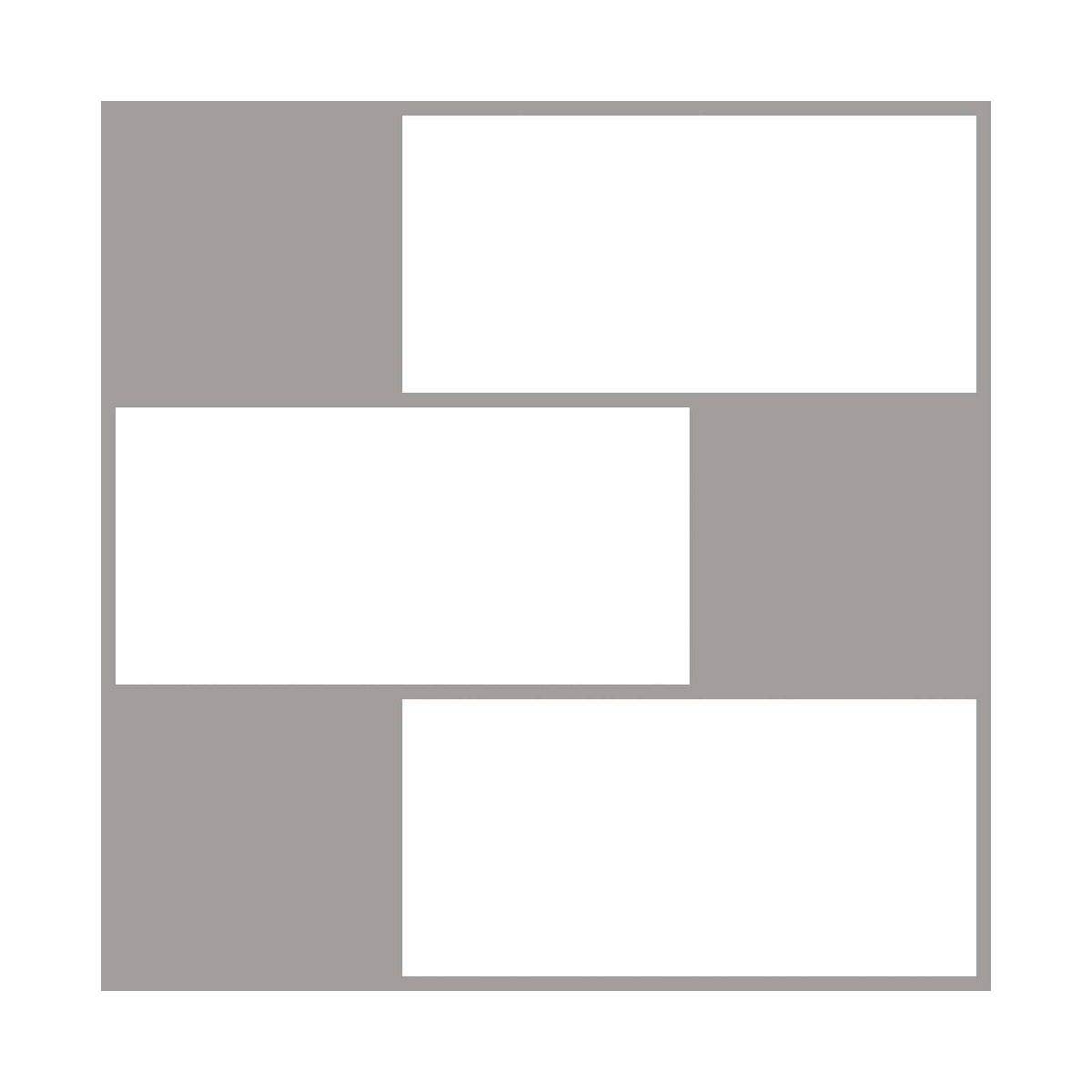 InHome NH2363 Subway Peel and Stick Backsplash Tiles, White/Off-White