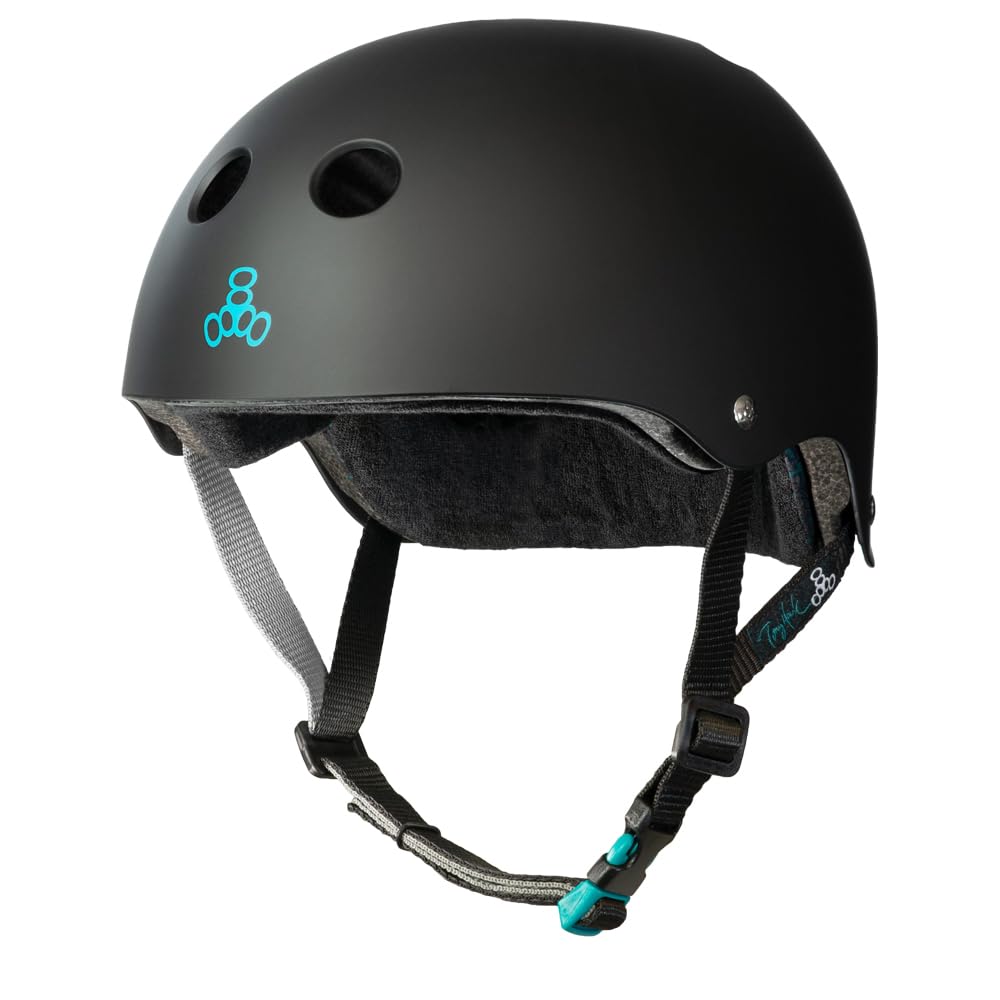 Triple 8 New York Kids' Sweatsaver Cert Tony Hawk Pro Edition Outdoor Safety Helmet, Black, Extra Small — image 1