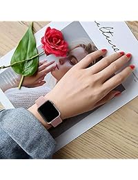 YANCH - Correa de repuesto para Apple Watch (1.496 in, 1.654 in, 1.575 in, 1.732 in, silicona suave)