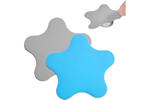 MANDOO 2 Pack Bathtub Stopper Tub Drain Plug Stopper, Adorable Universal Silicone Bath Drain Cover, Kids Tots Babies Gift, Beautiful Starfish Illustration (Blue+Grey)