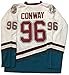Kooy Charlie Conway #96 Mighty Ducks Movie Hockey White Red Jersey