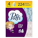 Puffs Ultra Soft Facial Tissues, 4 Cubes, 56