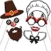 Thanksgiving Fall Party Photo Booth Props Kit For Autumn Harvest Funny Turkey Friendsgiving Party Decorations Supplies-44 Count
