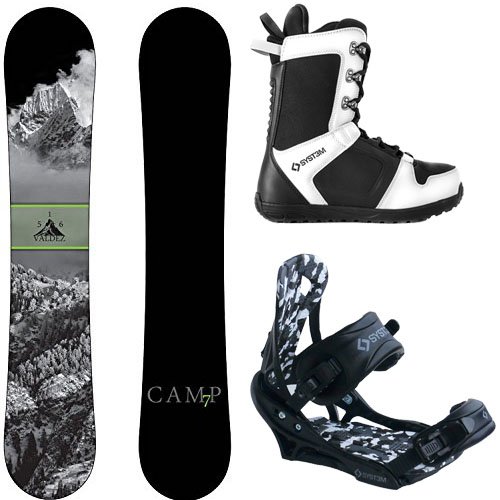 Camp Seven Valdez Snowboard APX Bindings & APX Boots Men’s Complete Snowboard Package