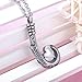 HooAMI Fish Hook Memorial Ash Urn Necklace Stainless Steel Cremation Jewelry