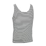 Genuine Russian Marines Sleeveless TELNYASHKA - Black Striped Tank Top Vest (44