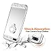 Caka iPhone 7 Plus 8 Plus Case, Rhinestone Series Glitter Luxury Cute Shiny Bling Mirror Makeup Case for Girls with Ring Kickstand Diamond TPU Case for iPhone 7 Plus 8 Plus (Silver)