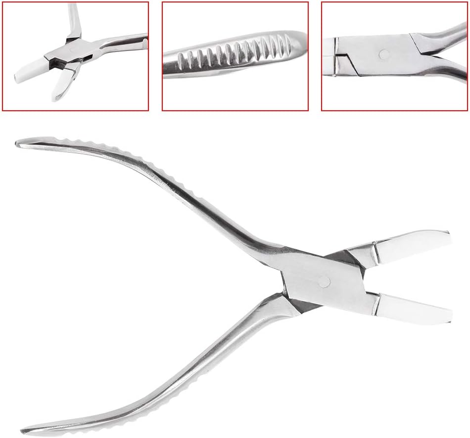 SPEEDWOX Adjusting Eyeglass Arms Frame Plier 6 Inches Eyeglasses Repairing Plier Flat Nose Nylon Jaw Stainless Steel Optical Hand Tool Eye Glasses Repair clamp - Image 4