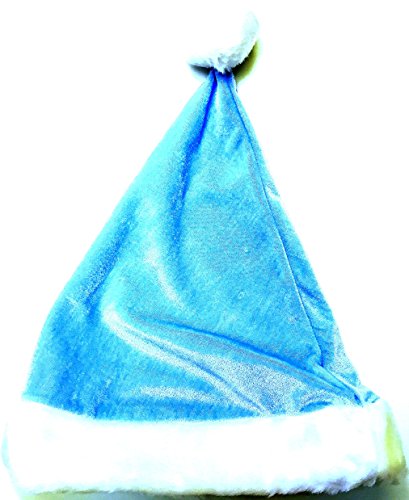 Patymo -- Adult Santa's Regal Blue Hat -- Gift Hat