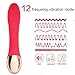Luxsire Wand Massager Cordless Therapeutic Waterproof Elegant Power USB Rechargeable 8 Powerful Speeds 12 Pulsating Patterns Vibration For Muscle Aches Sports Recovery Pink