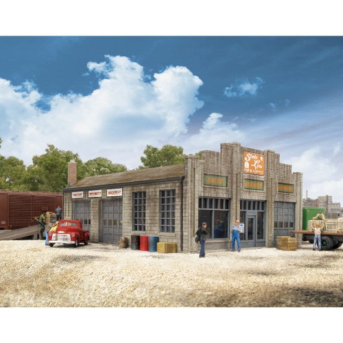 Walthers Cornerstone Series174 N Scale State Line Farm Supply 3-1/4 x 4-1/4 x 1-7/8" Ramp: 1-3/16 x 4-7/8"