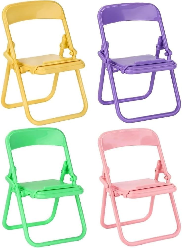 Photo 1 of 5Pcs Multicolour Simulation Mini Folding Back Small Chair Model Dollhouse Doll House Miniature Plastic Scene Props for Micro Landscape Dollhouse Furniture Mini Chair Dollhouse Accessories (1/12)
