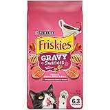 Purina Friskies Dry Cat Food, Gravy Swirlers - 6.3 lb. Bag