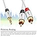 3.5mm to RCA Cable, GearIT Pro Series 50 Feet Premium Gold Plated 3.5mm to RCA Audio Stereo Cable for Headphones, Home System, Car Stereo, iPods, iPhones, MP3 Players and More - White