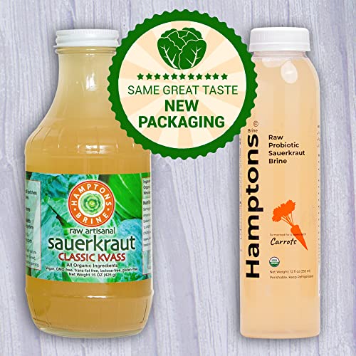 Hamptons Brine Raw Probiotic Sauerkraut Brine made with Organic Carrots