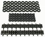 NEW Lego 17.5mm x 6mm Tire, Wheel and Square Axles Bulk Lot - 100 Pieces Total